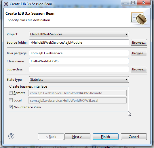 Building EJB Based JAXWS  Services EJB tutorial by Wideskills